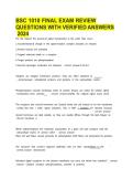 BSC 1010 FINAL EXAM REVIEW QUESTIONS WITH VERIFIED ANSWERS 2026