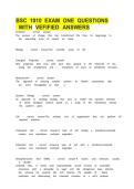 BSC 1010 EXAM ONE QUESTIONS WITH VEFIFIED ANSWERS&period;