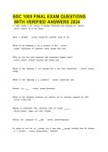 BSC 1005 FINAL EXAM QUESTIONS WITH VERIFIED ANSWERS 2026