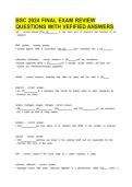 BSC 2026 FINAL EXAM REVIEW QUESTIONS WITH VERIFIED ANSWERS