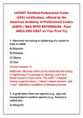 2026-2027 LATEST Certified Professional Coder&NewLine;&lpar;CPC&rpar; certification&comma; offered by the&NewLine;American Academy of Professional Coders&NewLine;&lpar;AAPC&rpar; &vert; Q&A WITH RATIONALES - Pass&NewLine;AMCA EKG CRAT on Your First Try