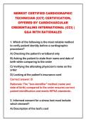 2026-2027 NEWEST CERTIFIED CARDIOGRAPHIC&NewLine;TECHNICIAN &lpar;CCT&rpar; CERTIFICATION&comma;&NewLine;OFFERED BY CARDIOVASCULAR&NewLine;CREDENTIALING INTERNATIONAL &lpar;CCI&rpar; &vert;&NewLine;Q&A WITH RATIONALES