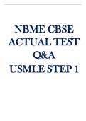 NBME CBSE ACTUAL TEST QUESTIONS AND &NewLine;ANSWERS &lpar;Quiz bank with all the correct answers&rpar; &lpar;usmle &NewLine;step 1&rpar; Medical examination 2026-2027 
