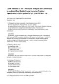CCIM Institute CI 101 &ndash; Financial Analysis for Commercial Investment Real Estate Comprehensive Practice Examination &ndash;2026 Update TOTAL QUESTIONS&lowbar; 150&period;pdf&NewLine;&NewLine;