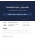 Florida Health and Life Insurance Exam Official Edition 2026&sol;2027 &vert; Complete Exam-Style Questions &vert; 100&percnt; Verified &ndash; Detailed Rationales &ndash; Pass Guaranteed &ndash; A&plus; Graded&NewLine;&NewLine;