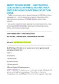 EMORY WOUND EXAM 1 &ndash; 280 PRACTICE QUESTIONS & ANSWERS &vert; WOCNEC PREP &vert; PRESSURE INJURY & DRESSING SELECTION GUIDE