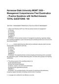 Kennesaw State University MGMT 3300 &ndash; Management Comprehensive Final Examination &ndash; Practice Questions with Verified Answers TOTAL QUESTIONS&lowbar; 150&period;pdf&NewLine;&NewLine;