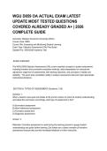 WGU D659 OA ACTUAL EXAM LATEST UPDATE MOST TESTED QUESTIONS COVERED ALREADY GRADED A&plus; &lowbar; 2026 COMPLETE GUIDE&period;pdf&NewLine;&NewLine;