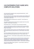 3&period;03 FASTENERS STUDY GUIDE WITH COMPLETE SOLUTIONS
