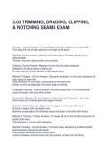 3&period;03 TRIMMING&comma; GRADING&comma; CLIPPING&comma; & NOTCHING SEAMS EXAM QUESTIONS WITH CORRECT ANSWERS