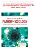 Test Bank for Davis Advantage for Pathophysiology&colon; &NewLine;Introductory Concepts and Clinical Perspectives&comma; 2nd &NewLine;Edition&comma; Theresa Capriotti &NewLine;