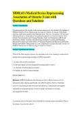MDRAO &lpar;Medical Device Reprocessing Association of Ontario Exam with Questions and Solutions