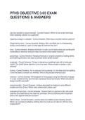 PFHS OBJECTIVE 3&period;03 EXAM QUESTIONS & ANSWERS