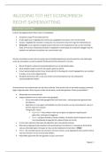 Samenvatting Inleiding Economisch Recht &vert; KU Leuven &vert; HIR&lpar;B&rpar; & EW inclusief examenvragen 