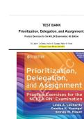 Test Bank Prioritization&comma; Delegation&comma; and Assignment&colon; Practice Exercises for the NCLEX Examination&semi; 6th Edition By Linda A&period; LaCharity&comma; Candice K&period; Kumagai&comma; Shirley M&period; Hosler All Chapters&vert; Latest Edition&vert; 2025&sol;2026