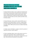 Financial Statement Analysis UPDATED&NewLine;SCRIPT 2026 PRACTICE SOLUTIONS&NewLine;GRADED A&plus;