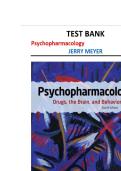 TEST BANK For Psychopharmacology&colon; Drugs&comma; the Brain&comma; and Behavior&comma; 4th Edition By Meyer Nursing&comma; Verified Chapters 1 - 20&comma; Complete Newest Version