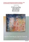 Test Bank For Understanding Abnormal Behavior 10th Edition &ndash; David&NewLine;Sue&comma; Derald Wing Sue&comma; Stanley Sue & Diane M&period; Sue All Chapters