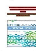 Test Bank For Ethics and Law in Dental Hygiene 4th Edition by Kristin Minihan-Anderson&vert;&vert;ISBN NO&colon;10&comma;0323761194&vert;&vert;ISBN NO&colon;13&comma;978-0323761192&vert;&vert;All Chapters&vert;&vert;Complete Guide A&plus;