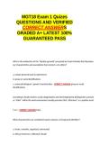 MGT18 Exam 1 Quizes QUESTIONS AND VERIFIED CORRECT ANSWERS GRADED A&plus; -LATEST 2026-2027- 100- GUARANTEED PASS&period;docx&NewLine;&NewLine;
