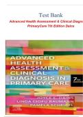 TEST BANK- Advanced Health Assessment & Clinical Diagnosis in Primary Care &lpar;7th Edition&comma;2024&rpar; Joyce E&period; Dains&vert;&vert; WITH CORRECT ANSWERS&vert;&vert;ALL CHAPTERS