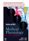 Test Banks For Guyton and Hall Textbook of Medical&NewLine;Physiology 14th Edition by John E&period; Hall&semi; Michael E&period; Hall&comma; ISBN-13&NewLine;978-0323597128 &comma; Chapters 1 - 86 &vert; All Chapters &comma; questions & answers with rationale&rpar; test bank latest update 100&percnt; verified answers&vert; Gra
