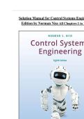 Solution Manual for Control Systems Engineering&comma; 8th Edition by Norman S&period; Nise All Chapters Covered &comma;Latest Edition&comma;