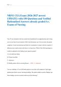 NR511 CEA Exam &lpar;2026-2027 newest  &NewLine;UPDATE&rpar; with 150 Questions and Verified &NewLine;Rationalized Answers already graded A&plus;&comma; &NewLine;Exams of Nursing&NewLine;