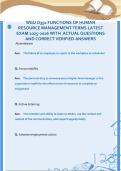 WGU D351 FUNCTIONS OF HUMAN RESOURCE MANAGEMENT TERMS QUESTIONS AND 100&percnt;   CORRECT ANSWERS 