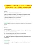 NAPSRX EXAM 2026&vert; ACTUAL VERIFIED QUESTIONS AND CORRECT ANSWERS