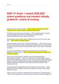 NUR 111 Exam 1 newest 2026&comma;2027 &NewLine;exams questions and answers already &NewLine;graded A&plus;&comma; exams of nursing&period;