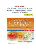 TEST BANK- &NewLine;&comma;&NewLine;for Canadian-Community as Partner&NewLine;&comma;Theory-&comma;&-&comma;Multidisciplinary-&comma;Practice&comma; &NewLine;By Ardene-&comma;R&period;-&comma;Vollman &NewLine;5THEDITION &NewLine;