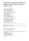 TEST BANK for Strategic Human Resources Planning by Monica Belcourt &lpar;Complete 14 Chapters &lowbar;Q&A&rpar;&period;pdf&NewLine;&NewLine;