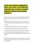FISDAP UNIT MEDICAL EMERGENCIES&NewLine;FINAL 2026 TEST SCRIPT COMPLETE&NewLine;QUESTIONS AND VERIFIED SOLUTIONS&NewLine;PROFESSIONAL STUDY RESOURCE&NewLine;GRADED A&plus;