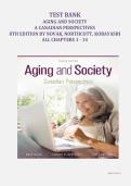 TEST BANK Aging and Society Canadian Perspectives 8th Edition Novak Northcott Kobayashi &lpar;All 14 Chapters&comma; 1000&plus; Q&A&rpar;