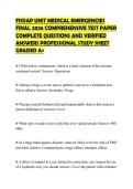 FISDAP UNIT MEDICAL EMERGENCIES&NewLine;FINAL 2026 COMPREHENSIVE TEST PAPER&NewLine;COMPLETE QUESTIONS AND VERIFIED&NewLine;ANSWERS PROFESSIONAL STUDY SHEET&NewLine;GRADED A&plus;