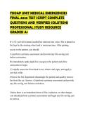 FISDAP UNIT MEDICAL EMERGENCIES&NewLine;FINAL 2026 CERTIFICATION TEST SCRIPT&NewLine;FULL QUESTIONS AND EXPERT VERIFIED&NewLine;SOLUTIONS COMPLETE PREP RESOURCE&NewLine;GRADED A&plus;