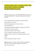 FITOUR PRIMARY EXERCISE LEADERSHIP&NewLine;2026 STUDY GUIDE QUESTIONS WITH&NewLine;CORRECT ANSWERS GRADED A&plus;
