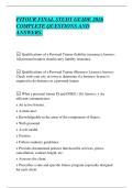 FITOUR GROUP EXERCISE FOUNDATIONS&NewLine;PRACTICE 2026 SCRIPT FULL QUESTIONS&NewLine;AND SOLUTIONS GRADED A&plus;