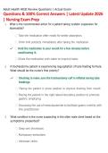 Adult Health HESI Review Questions &vert; HESI-Style Practice Q&A &vert; Latest 2026 Nursing Exam Prep