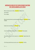 AMERICAN RED CROSS CPR TEST REVIEW 2026&vert;2027 QUESTIONS &NewLine;WITH VERIFIED ANSWERS &vert;LATEST UPDATE