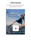 Test Bank for Seeley's Essentials of Anatomy and Physiology 10th Edition by Cinnamon VanPutte&comma; Chapter 1-20 &vert; All Chapters