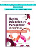 Test Bank for Nursing Delegation and Management of Patient Care 3rd Edition by Kathleen Motacki &vert; Questions and Answers &vert; 100&percnt; Guarantee Pass &vert; Complete Nursing Leadership Exam Prep&NewLine;