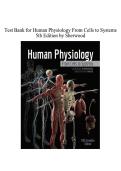 Test Bank&colon; Human Physiology&colon; From Cells to Systems &lpar;5th Canadian Edition&rpar; &ndash; Sherwood & Ward &vert; Complete Medical & Life Sciences Exam Prep