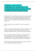 FLORIDA LAWS & RULES&NewLine;CHIROPRACTIC BOARD PRACTICE&NewLine;EXAMINATION 2026 QUESTIONS WITH&NewLine;ANSWERS GUARANTEED TO PASS