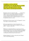 FLORIDA LAWS & RULES&NewLine;CHIROPRACTIC BOARD FINAL STUDY&NewLine;GUIDE 2026 COMPLETE QUESTIONS&NewLine;AND ANSWERS&period;