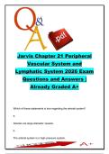 NURS 305 Jarvis Chapter 21 Peripheral Vascular and Lymphatic System &ndash; 100&plus; Exam Questions with Verified Answers on Arterial Disease&comma; Venous Disorders&comma; Pulses & Lymphedema &vert; Chamberlain University 2026