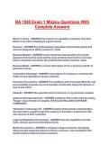 BA 1500 Exam 1 Mizzou Questions With Complete Answers