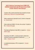 NOCTI Electrical Technology Exam COMPLETE &NewLine;VERIFIED QUESTIONS AND DETAILED SOLUTIONS &NewLine;LATEST UPDATE THIS YEAR&period;pdf