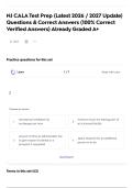 NJ CALA Test Prep &lpar;Latest 2026 &sol; 2027 Update&rpar; Questions & Correct Answers &lpar;100&percnt; Correct Verified Answers&rpar; Already Graded A&plus;